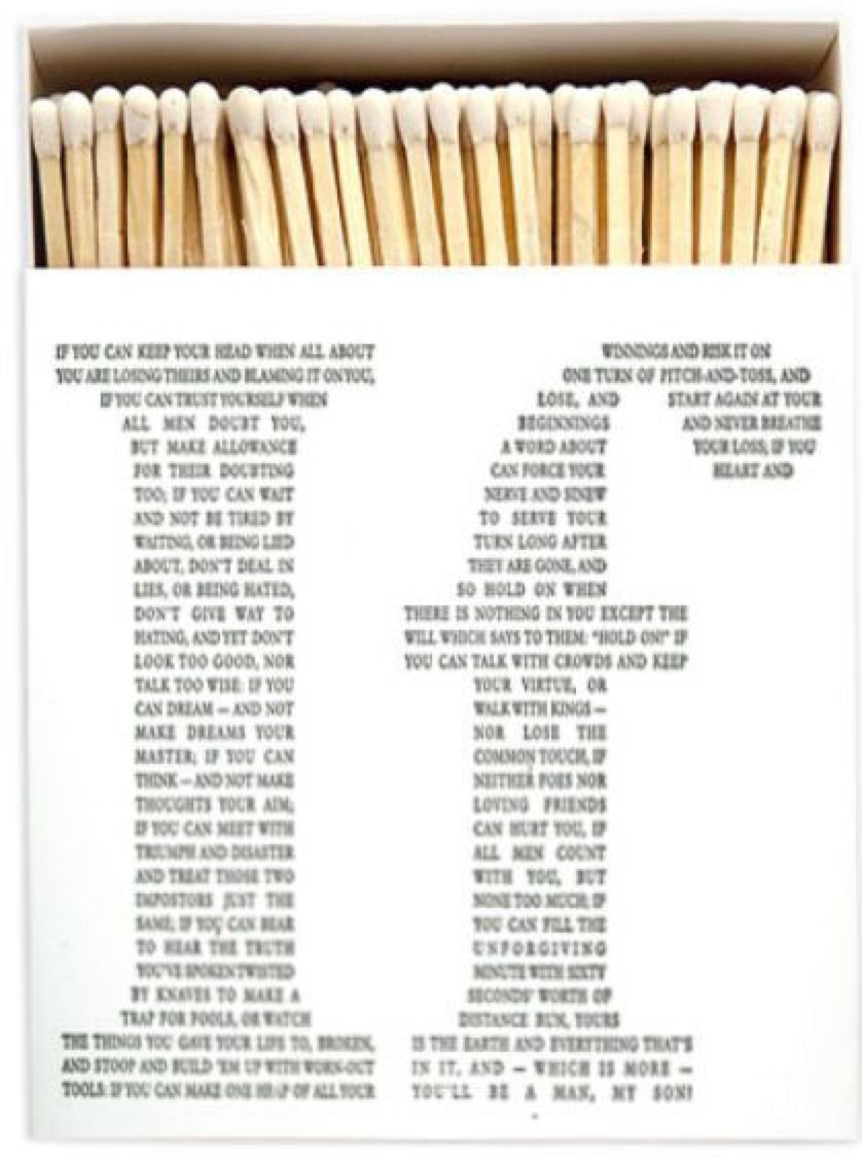 El poema de Kipling, en una de las ediciones cerilleras de Archivist.