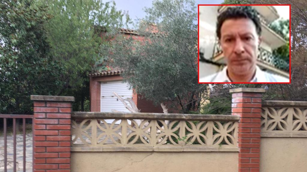 Fachada del chalet en el que vive Eduardo Beltrán (en el recuadro).