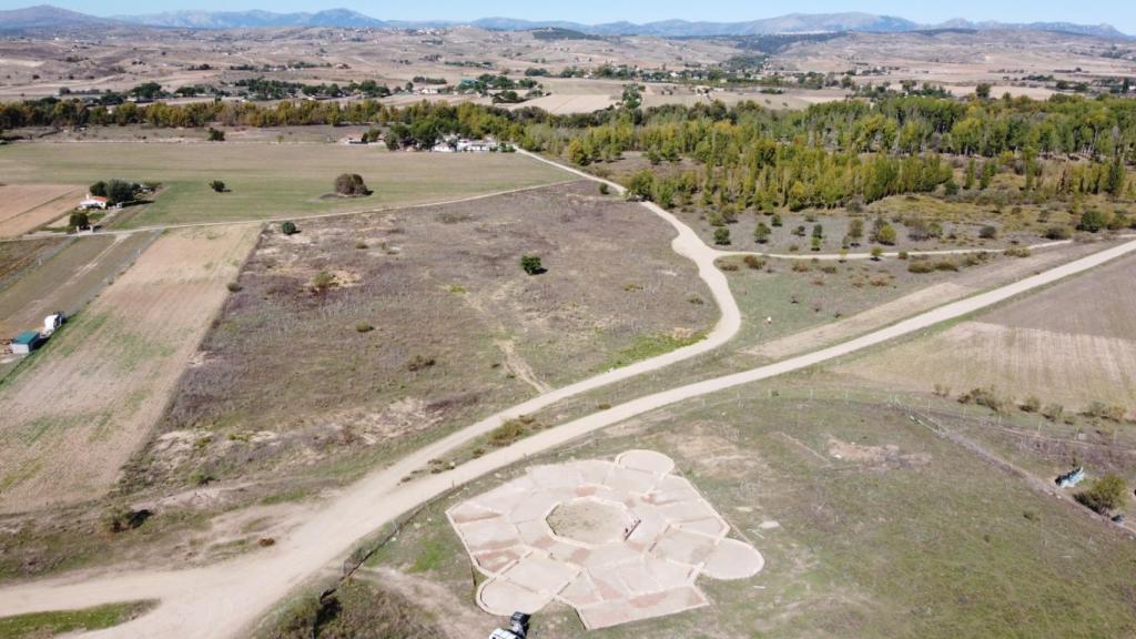 Vista aérea del yacimiento y su entorno.
