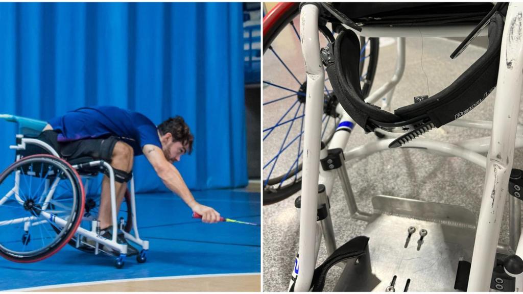 Rubén Nova denuncia el destrozo de su silla de competición en un vuelo