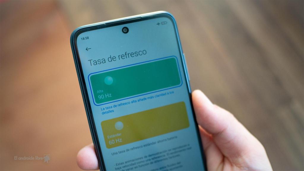 Redmi 10 tasa de refresco de la pantalla