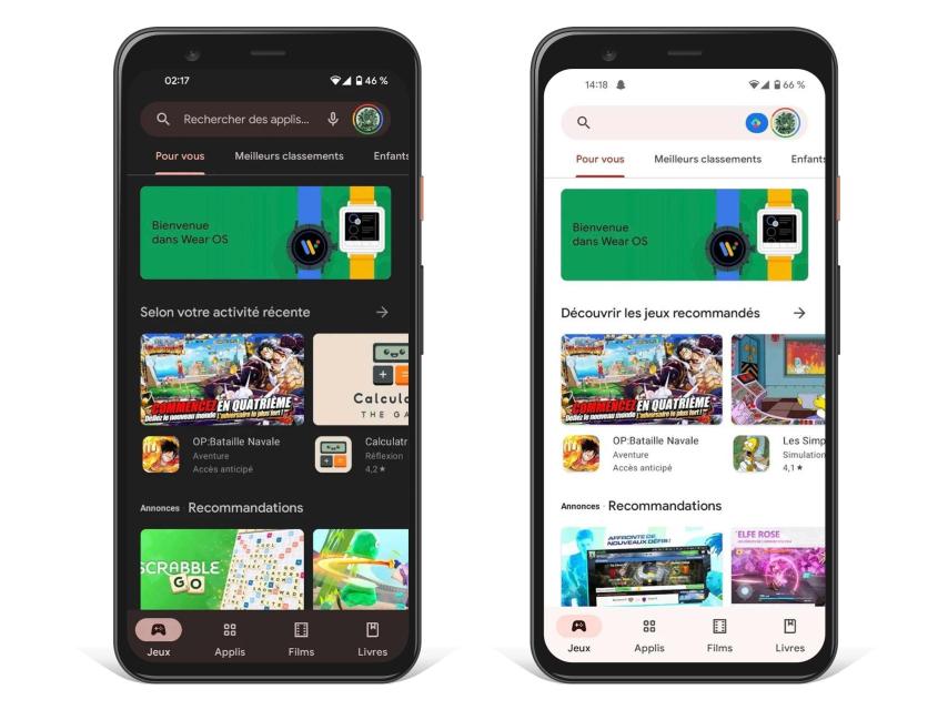Nuevo diseño de Google Play con Material You
