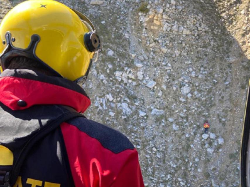 Auxiliados dos montañeros en el Monte Hontihuero en Cabrillanes