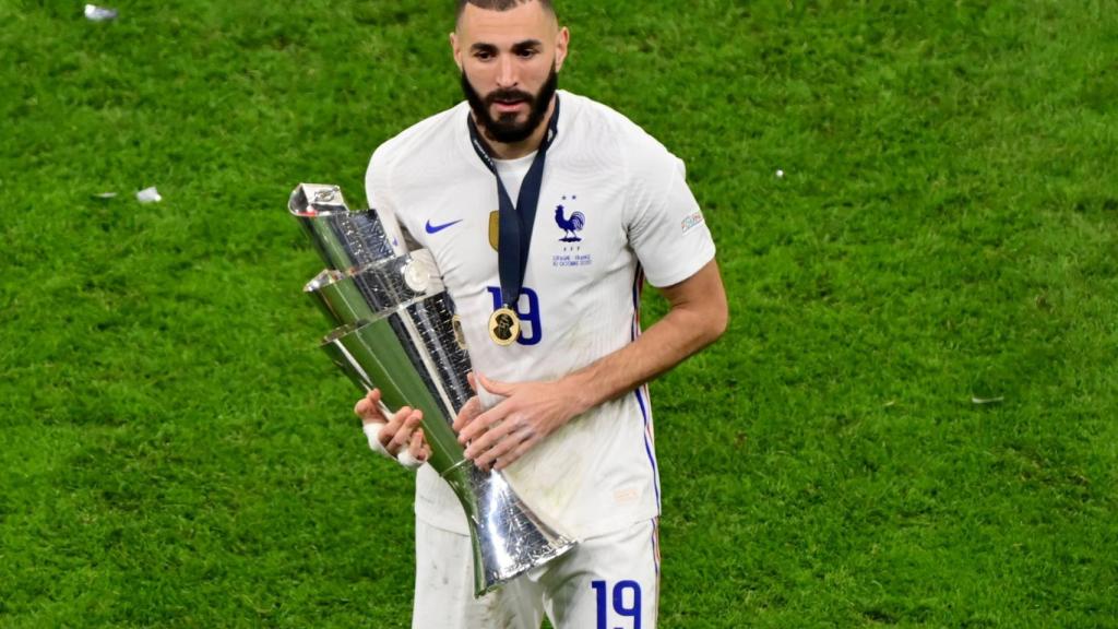 Karim Benzema, con el título de la Nations League