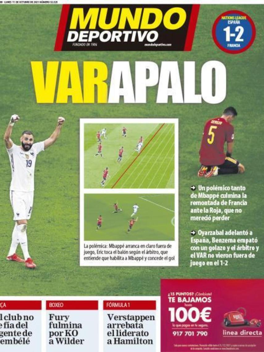 La portada del diario Mundo Deportivo (11/10/2021)