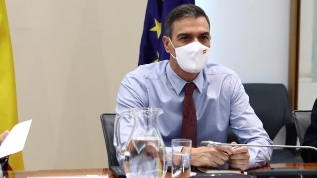 El presidente del Gobierno, Pedro Sánchez, en una reunión de trabajo.
