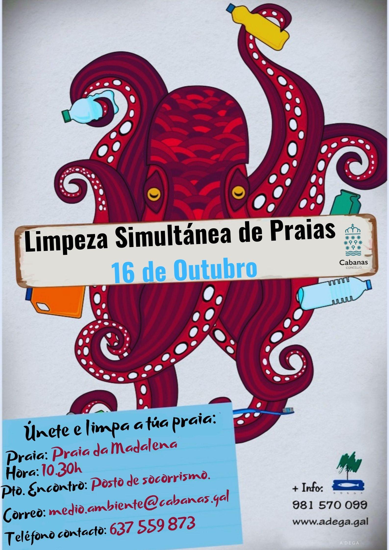 Cartel limpieza playa. Foto: Cedida.