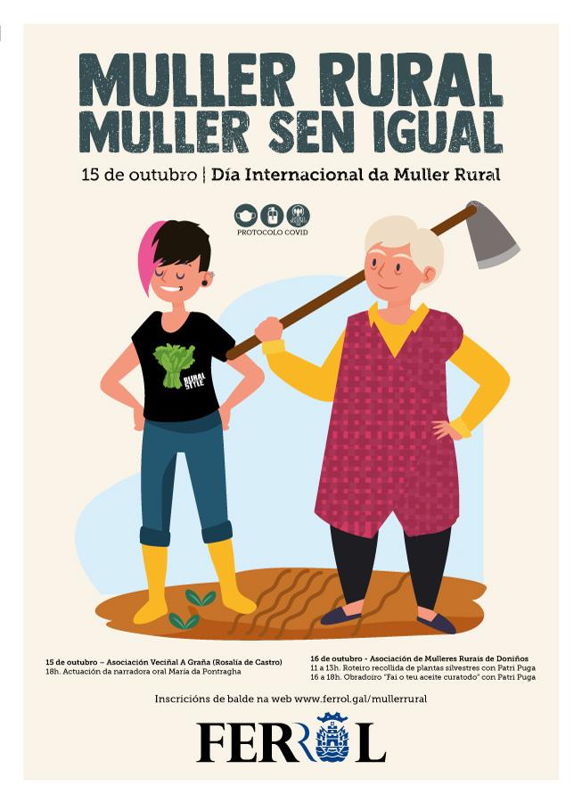 Cartel Día da Muller Rural. Foto: Concello de Ferrol.