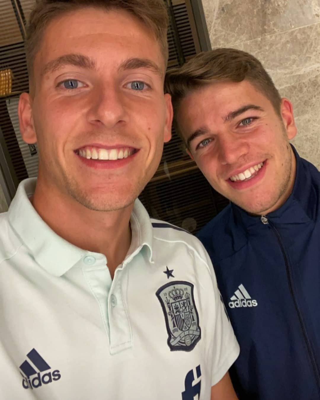 Sergio Carreira y José Fontán, con la selección española sub-21