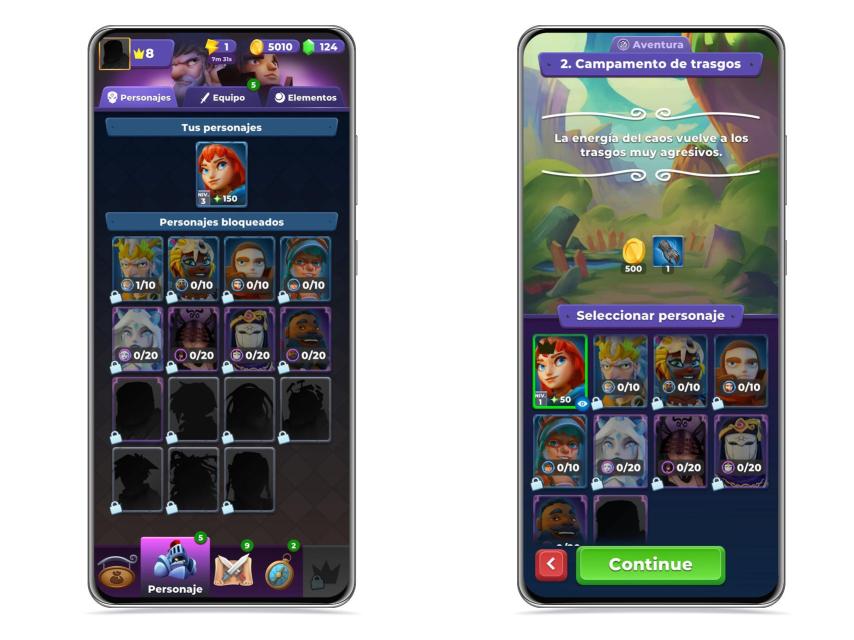 Personajes bloqueados en Rogue Land