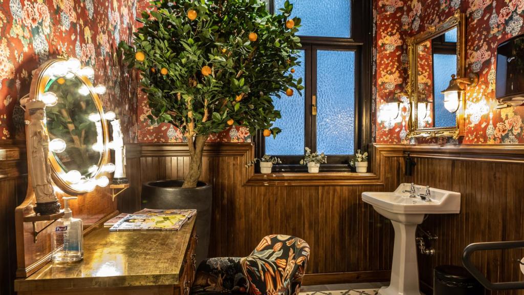 Baño del restaurante Don Dimas.