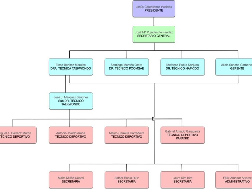 Organigrama Federación Taekwondo
