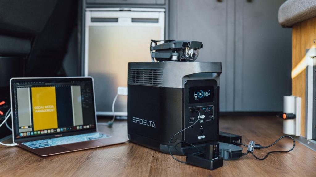 Un generador de electricidad EcoFlow Delta.