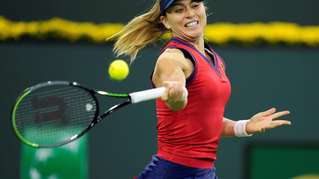 Paula Badosa, durante Indian Wells 2021