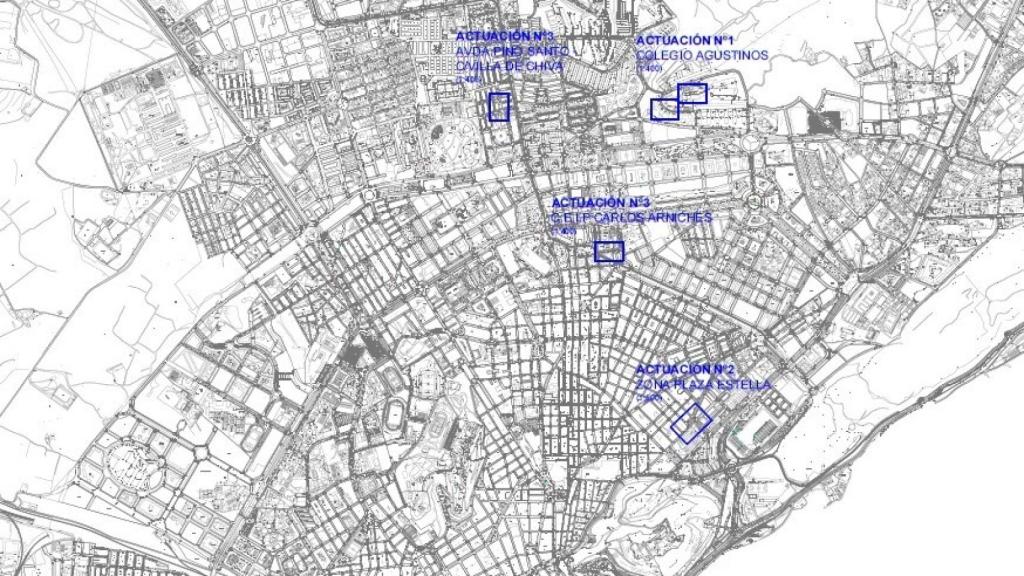Plano de las actuaciones.