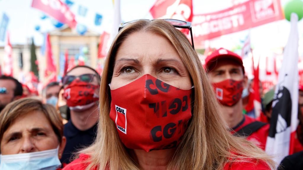 Manifestación contra el fascismo en Roma.