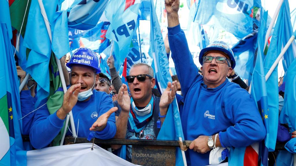 Manifestación contra el fascismo en Roma.