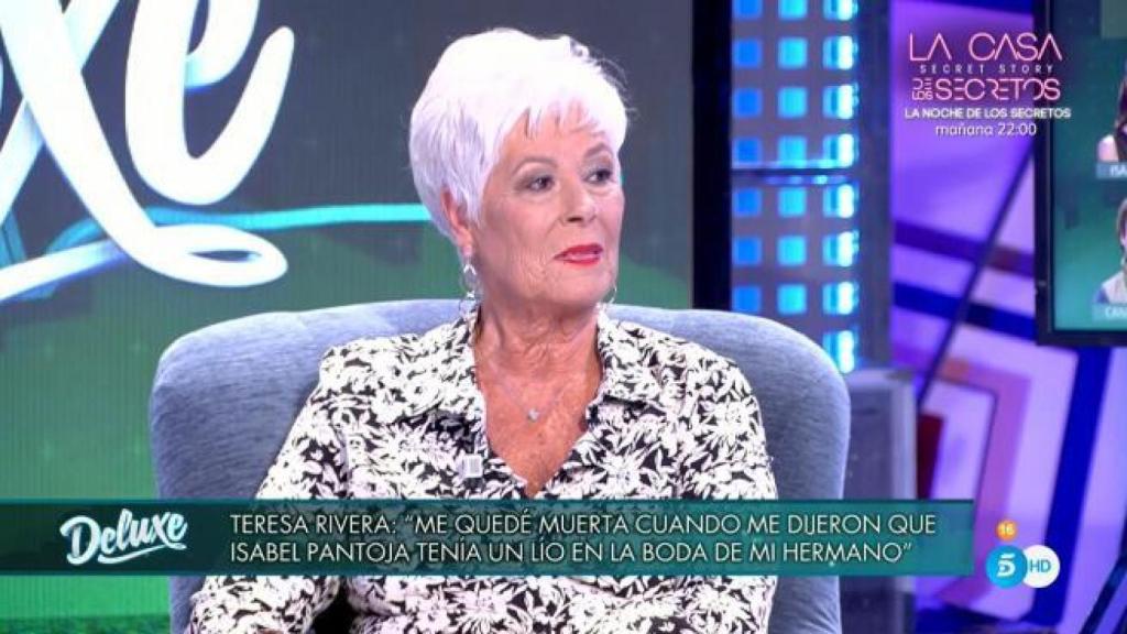 Teresa Rivera durante su polígrafo en Mediaset.