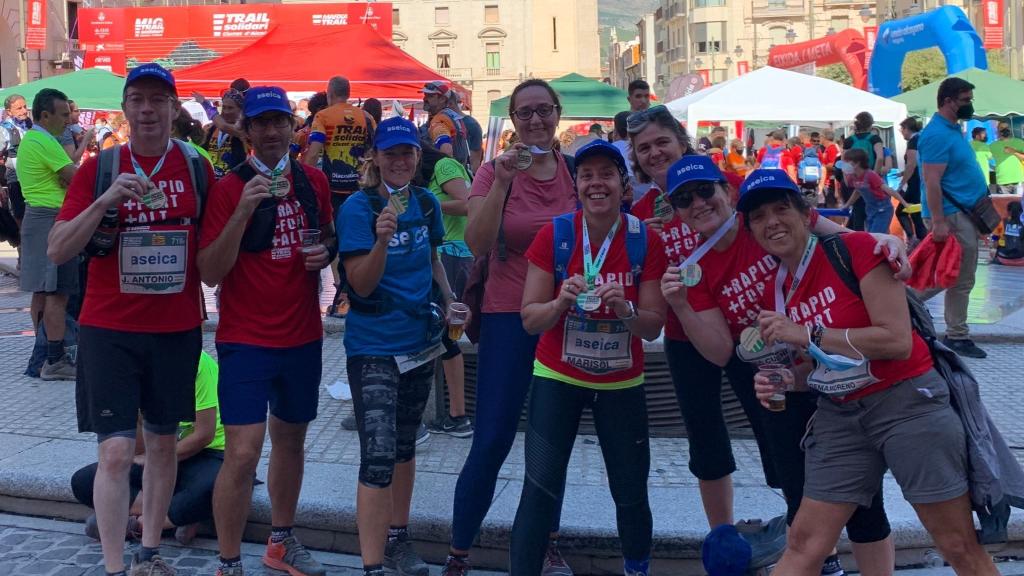 Algunos integrantes de ASEICA (de izquierda a derecha): José Antonio Esteban, Toni Celia-Terrassa, Ana Janic, Verónica Torrano, Marisol Soengas, María Caffarel, Ana Cuenda y Gema Moreno.