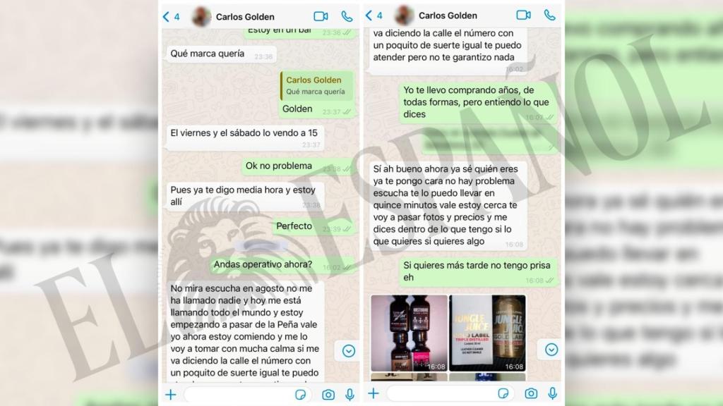 Una de las capturas de pantalla de la conversación entre Carlos y uno de sus clientes.