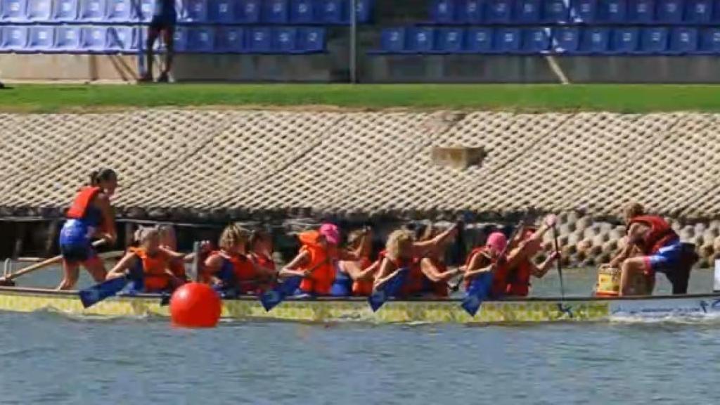 El equipo compitiendo.