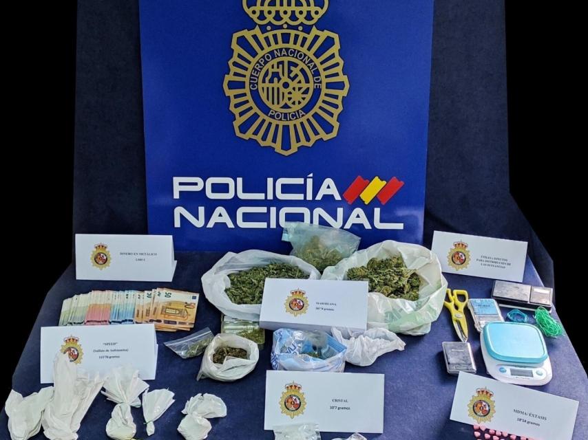 Material incautado por la Policía Nacional