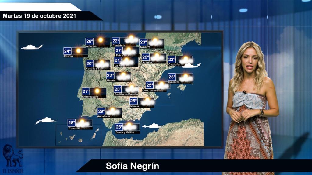 El tiempo del martes 19 de octubre.