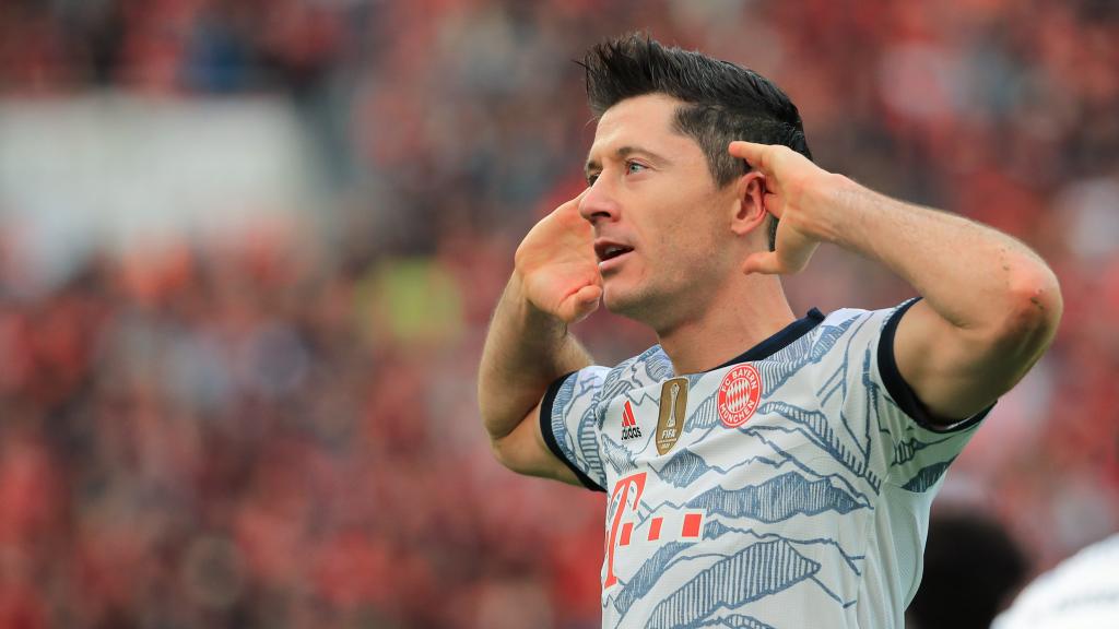 Robert Lewandowski celebra un gol con el Bayern de Múnich