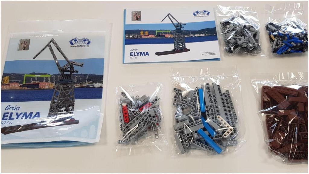 Grúa de Navantia en formato Lego.