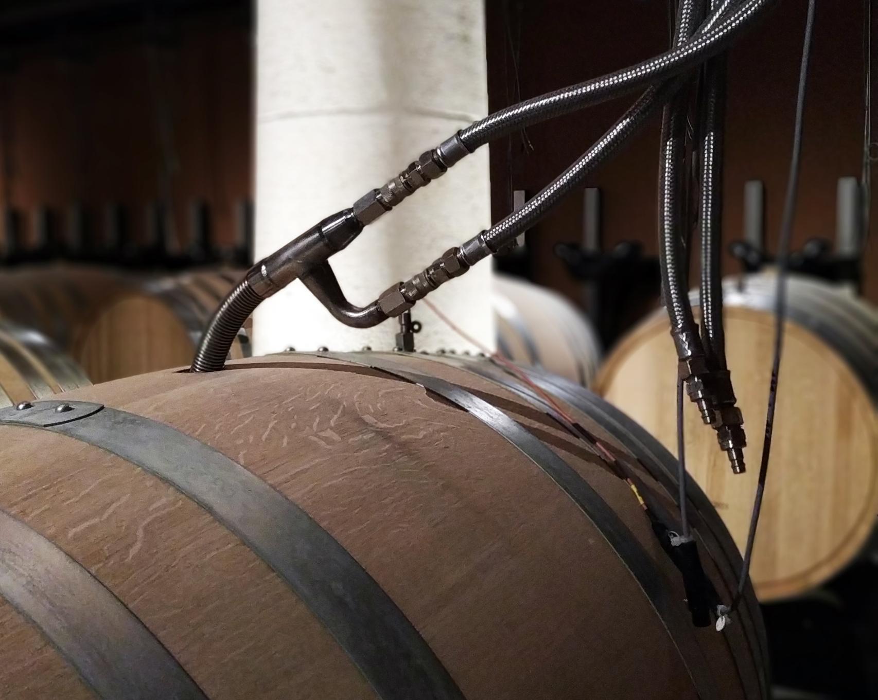 Sistema de termorregulación de barricas en Château d'Esclans.