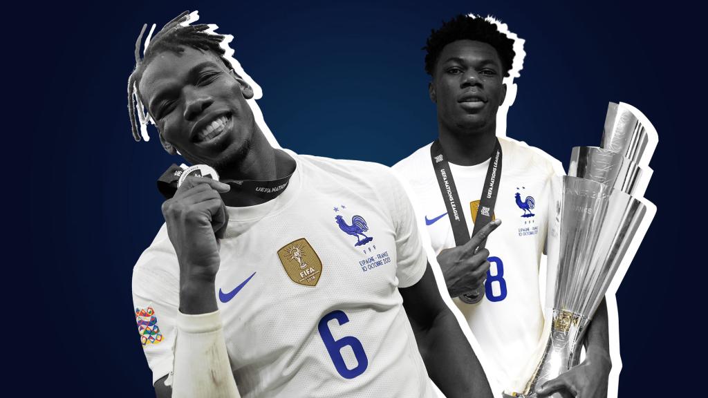 Pogba y Tchouameni, en un fotomontaje