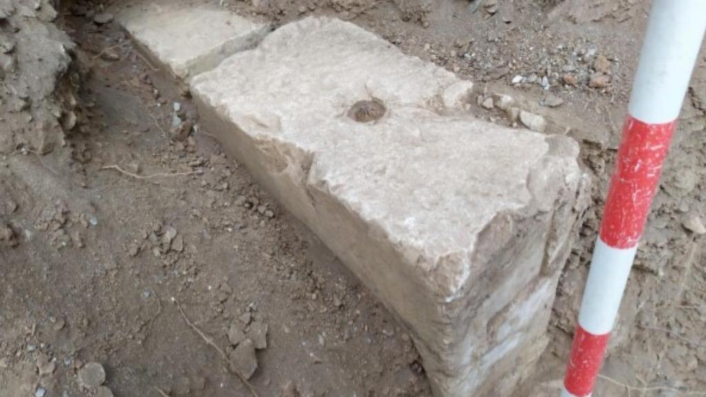 Imagen del resto encontrado en el Cementerio Inglés de Málaga.