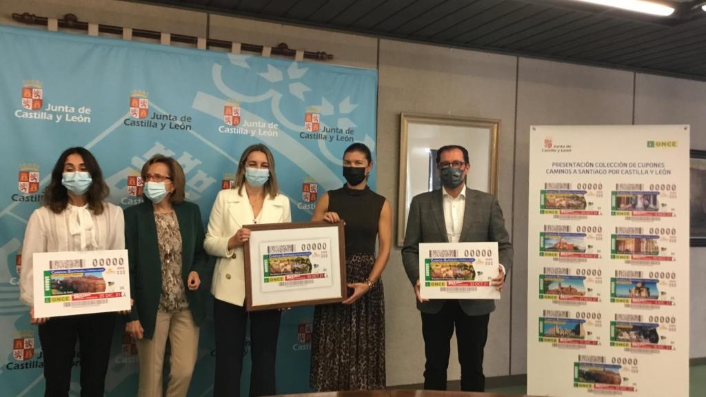Presentación de los cupones ONCE sobre los Caminos de Santiago por Castilla y León