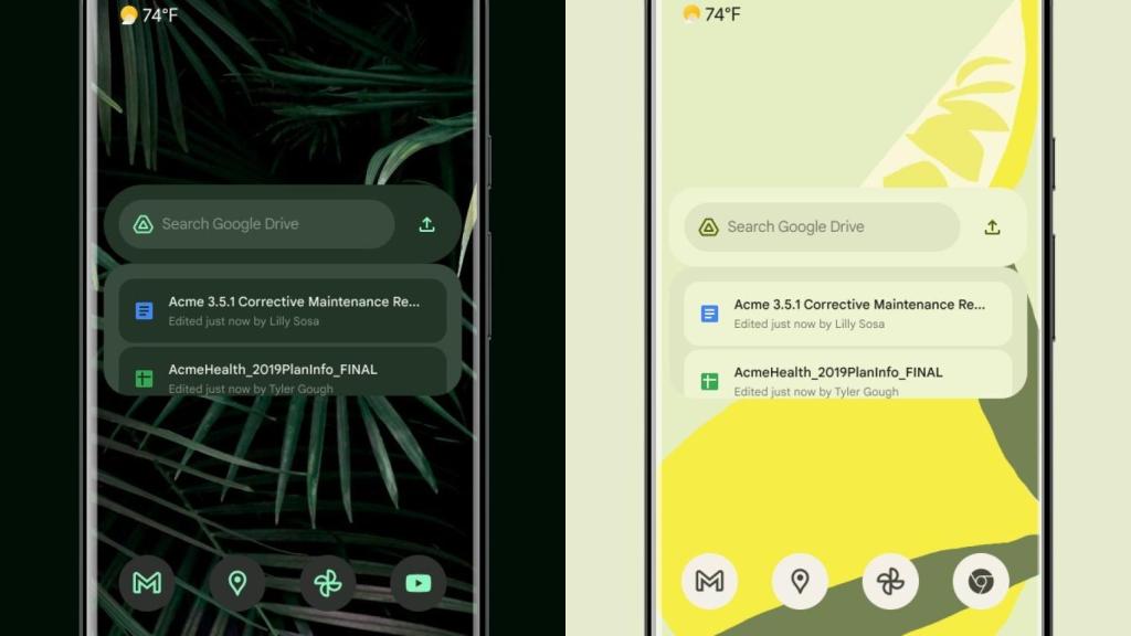 Widgets de Google Drive