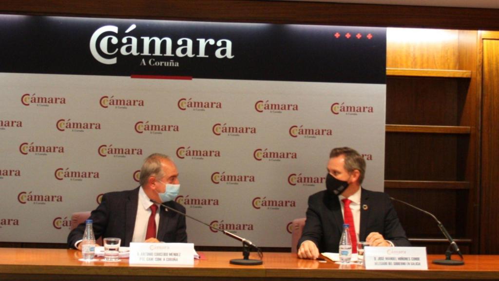 El presidente de la Cámara de Comercio de A Coruña y el delegado del Gobierno