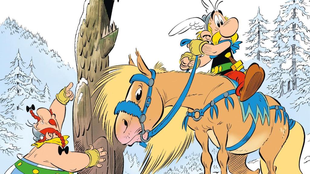 Portada de 'Astérix tras las huellas del grifo'.