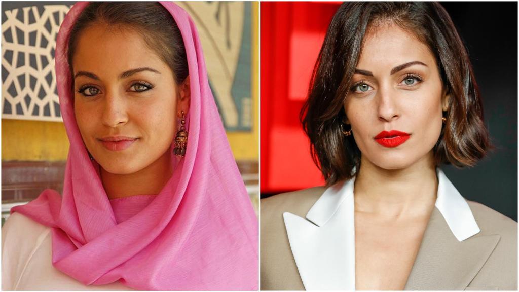 El cambio en el rostro de Hiba Abouk es evidente tras la bichectomía. En 2014 (izq) y en 2021 (dcha).