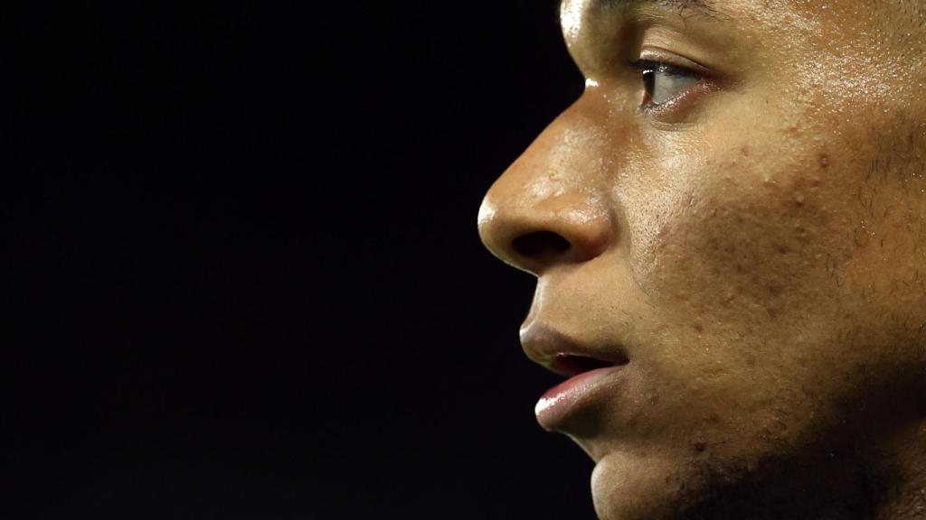 Kylian Mbappé, en un partido de la temporada 2021/2022