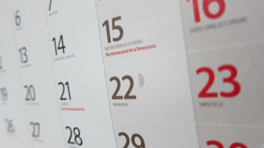 Así es el calendario laboral de 2022: todos los festivos y puentes del año