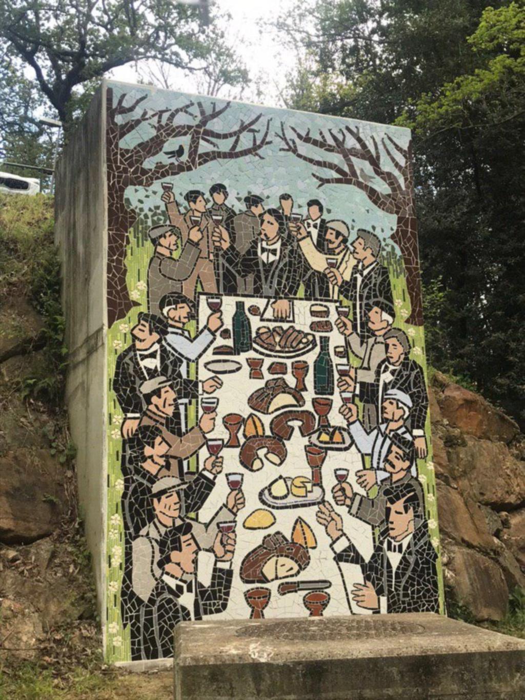 Escultura en honor del Banquete de Conxo.