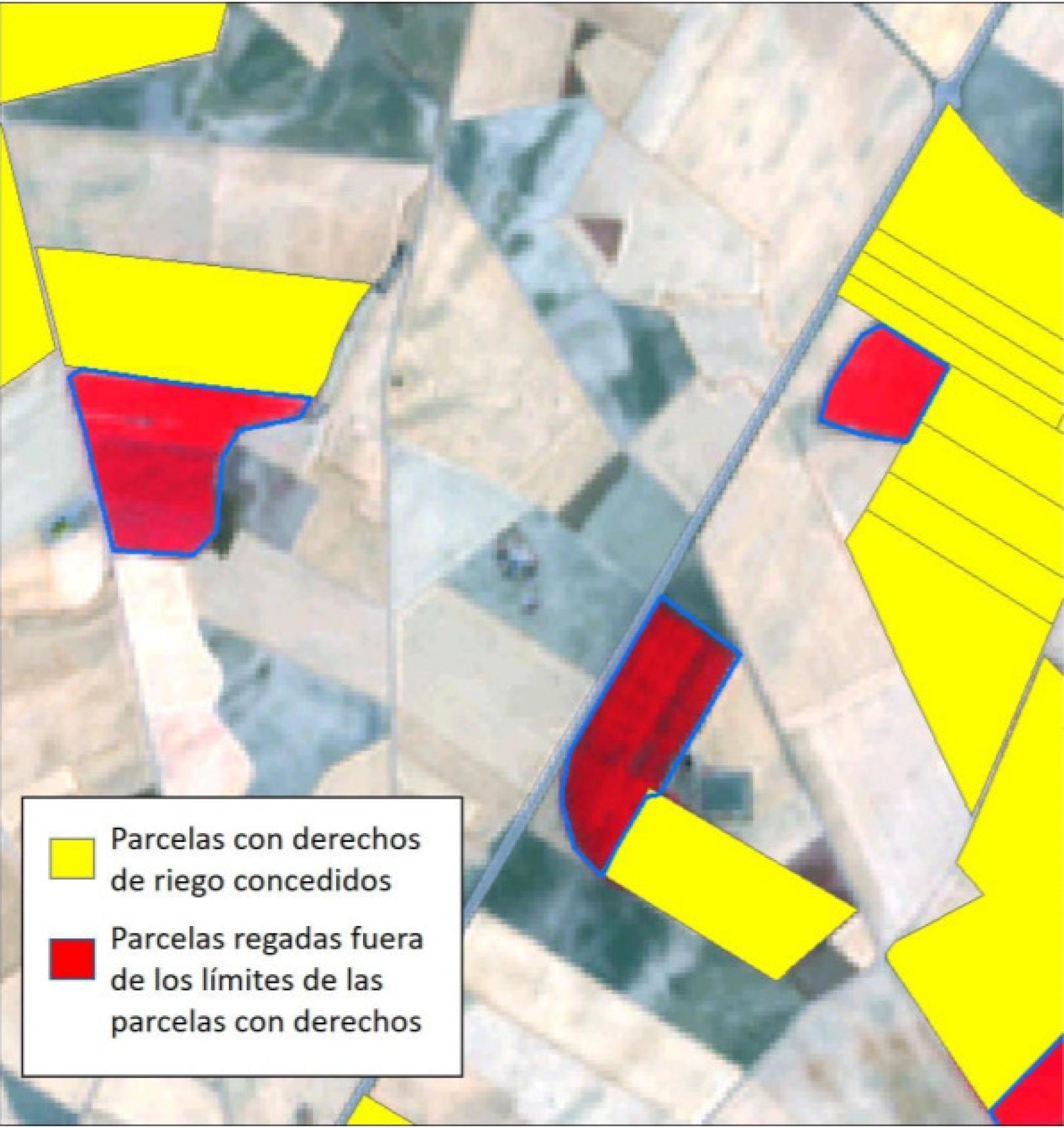 Ejemplo de las hectáreas de regadío sin permiso. Esta pertenece a Los Arenales, en la Cuenca del Duero.