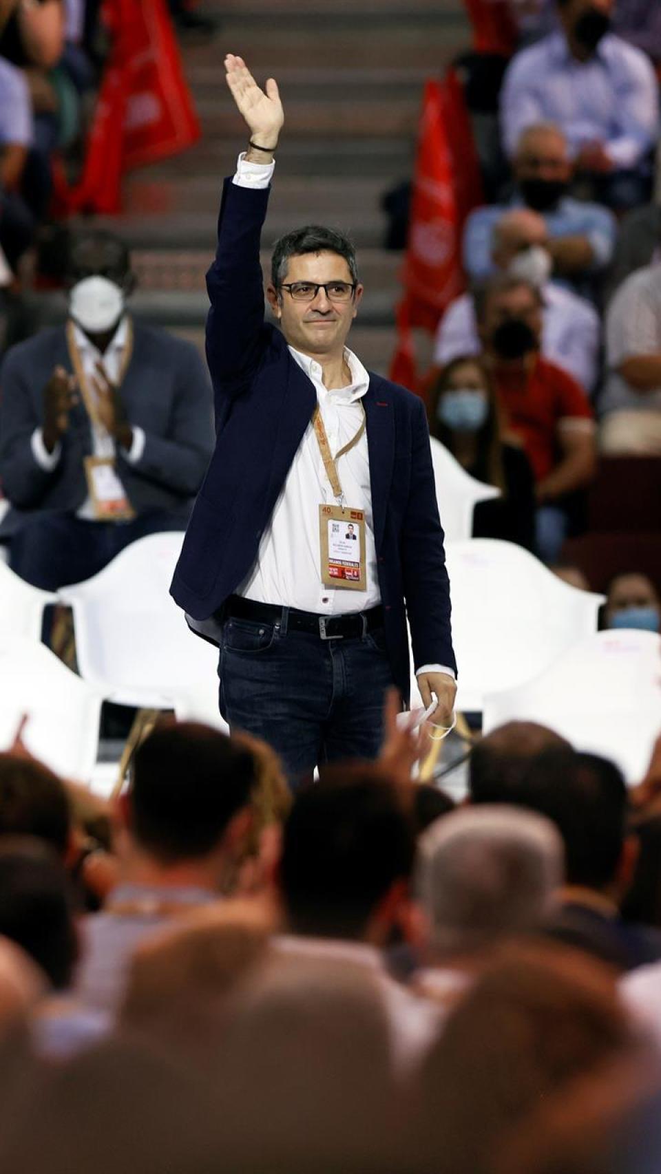 El ministro de la Presidencia en el 40 Congreso del PSOE.
