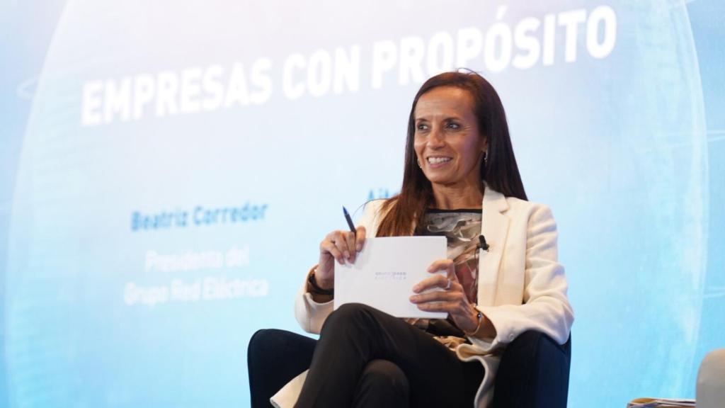 La presidenta del Grupo Red Eléctrica, Beatriz Corredor, durante las jornadas en el Museo Reina Sofía.
