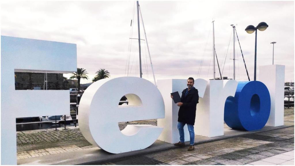 Gabriel Torrente en el puerto de Ferrol.