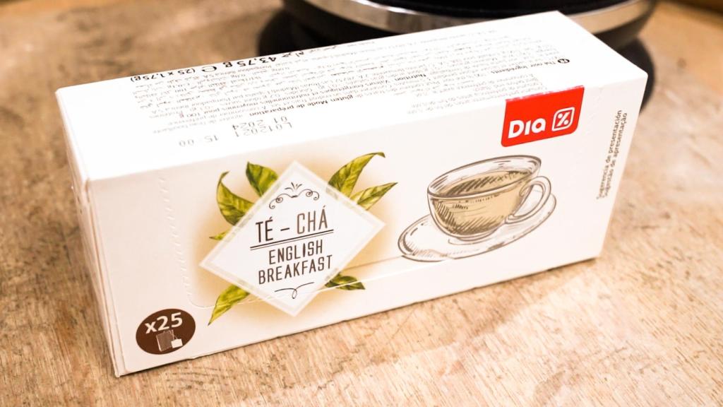 La caja de té negro de Dia.