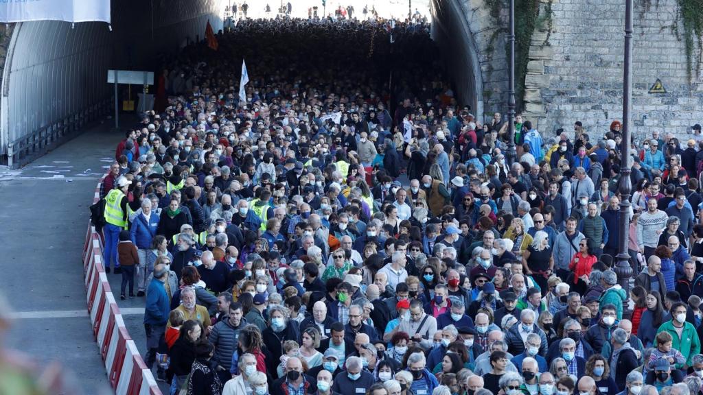 Imágenes de la manifestación en San Sebastián.