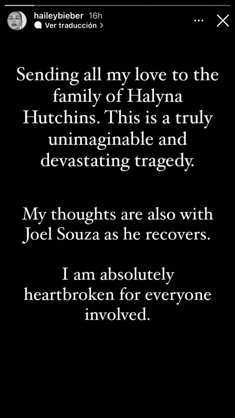 El desgarrador mensaje que ha publicado Hailey Baldwin en sus redes sociales.