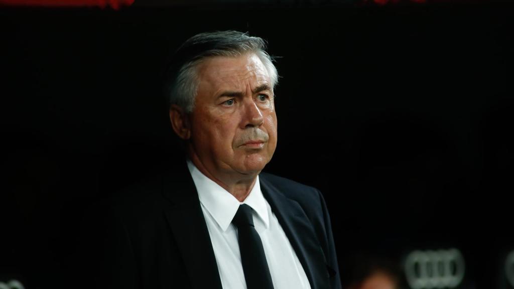 Carlo Ancelotti, durante un partido con el Real Madrid