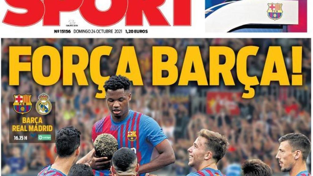 Portada Sport, domingo 24 de octubre de 2021