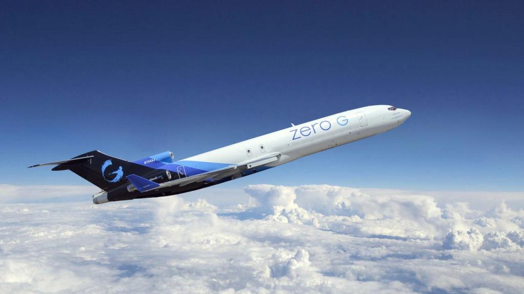 Avión adaptado para la gravedad cero